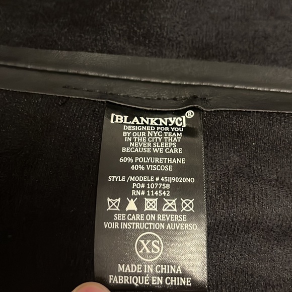 BLANK NYC | XS | NORDSTROM | Vegan Leather Drape Front Moto Jacket - Picture 8 of 13